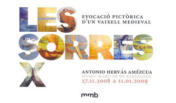 Sello. Grabado calcogr�fico al aguafuerte, entintado a la poup�e sobre una plancha de cobre de 10x10 cm y con papel hecho a mano. Las �nforas del nav�o hundido estaban marcadas con el sello que la ley designaba para el comercio mar�timo