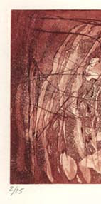 Jard&iacute;n, 1997. Grabado calcogr&aacute;fico al aguafuerte-aguatinta