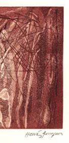 Jard&iacute;n, 1997. Grabado calcogr&aacute;fico al aguafuerte-aguatinta