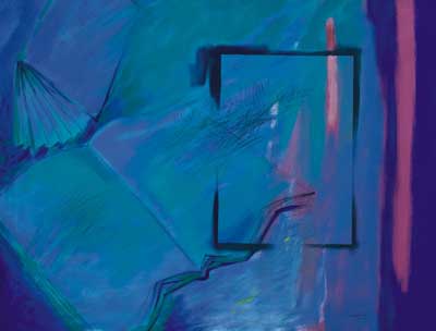 Adelaida Murillo. Vent de palabres. Acr&iacute;lic sobre tela